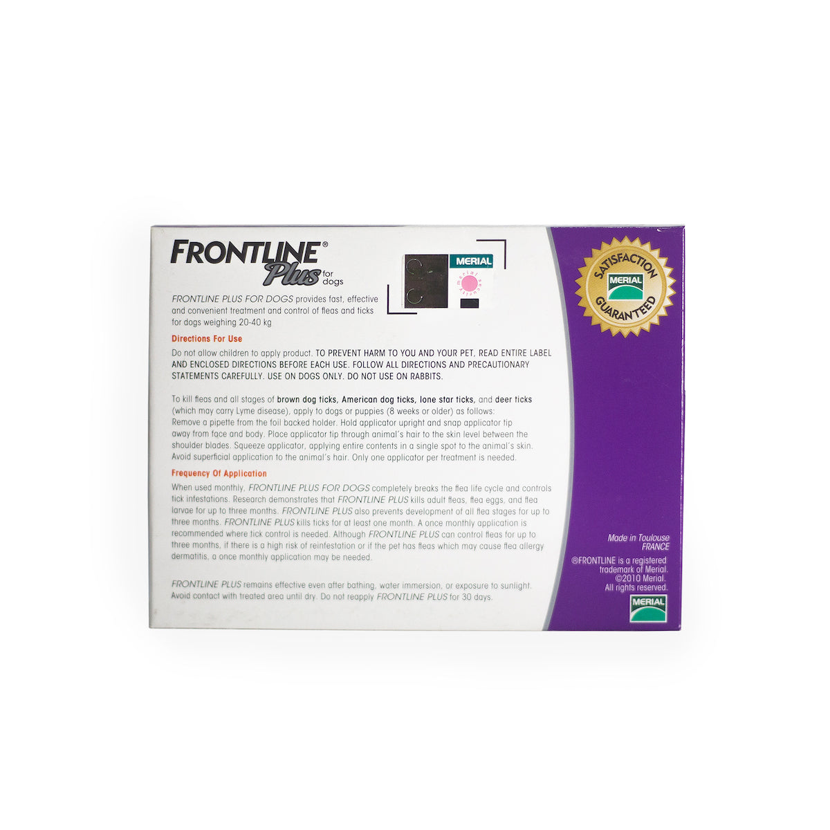 FRONTLINE FLEA & TICK PLUS FOR LARGE DOG (PURPLE) (20-40kg) 3'S
