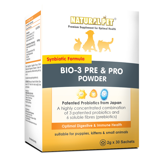 NATURAL PET BIO3 PRE & PRO POWDER 2G SACHET 30'S