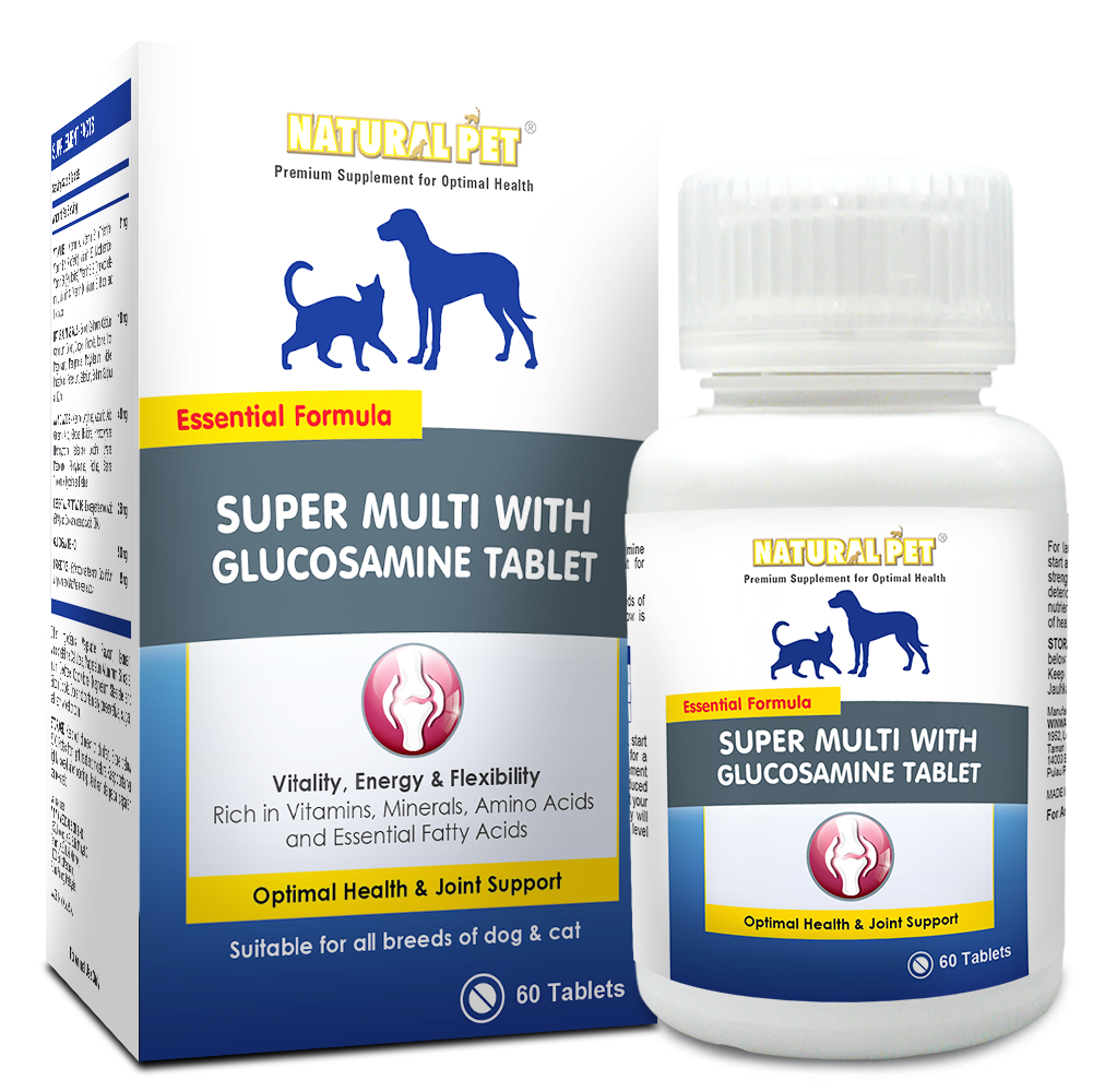 NATURAL PET SUPER MULTI WITH GLUCOSAMINE TAB 60'S