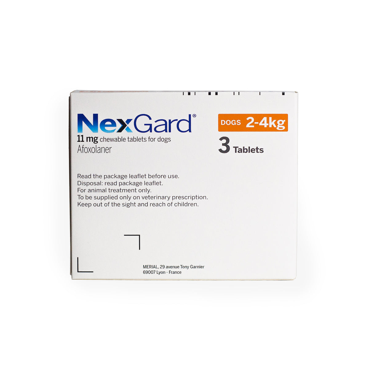 NEXGARD FLEAS & TICKS FLAV CHEW FOR SMALL DOG (2-4kg) (Orange)