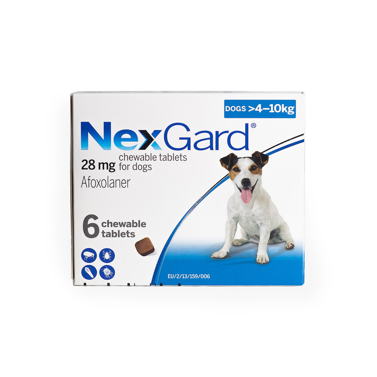 NEXGARD FLEA & TICK CHEWABLE TABLETS FOR DOG (BLUE) (4-10KG) 3'S