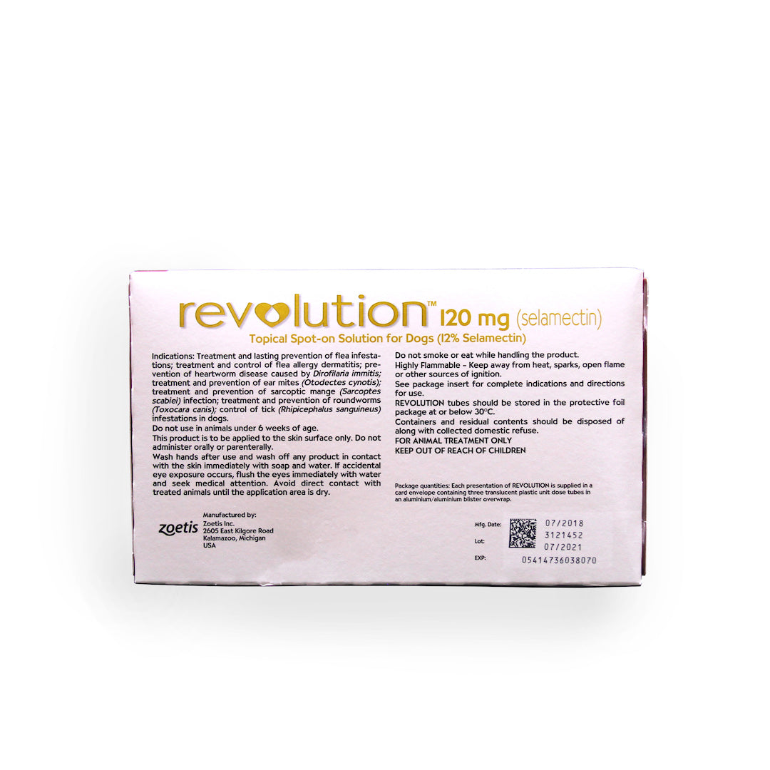 REVOLUTION FLEA & TICK FOR DOG (RED) (10.1KG-20KG) 3'S