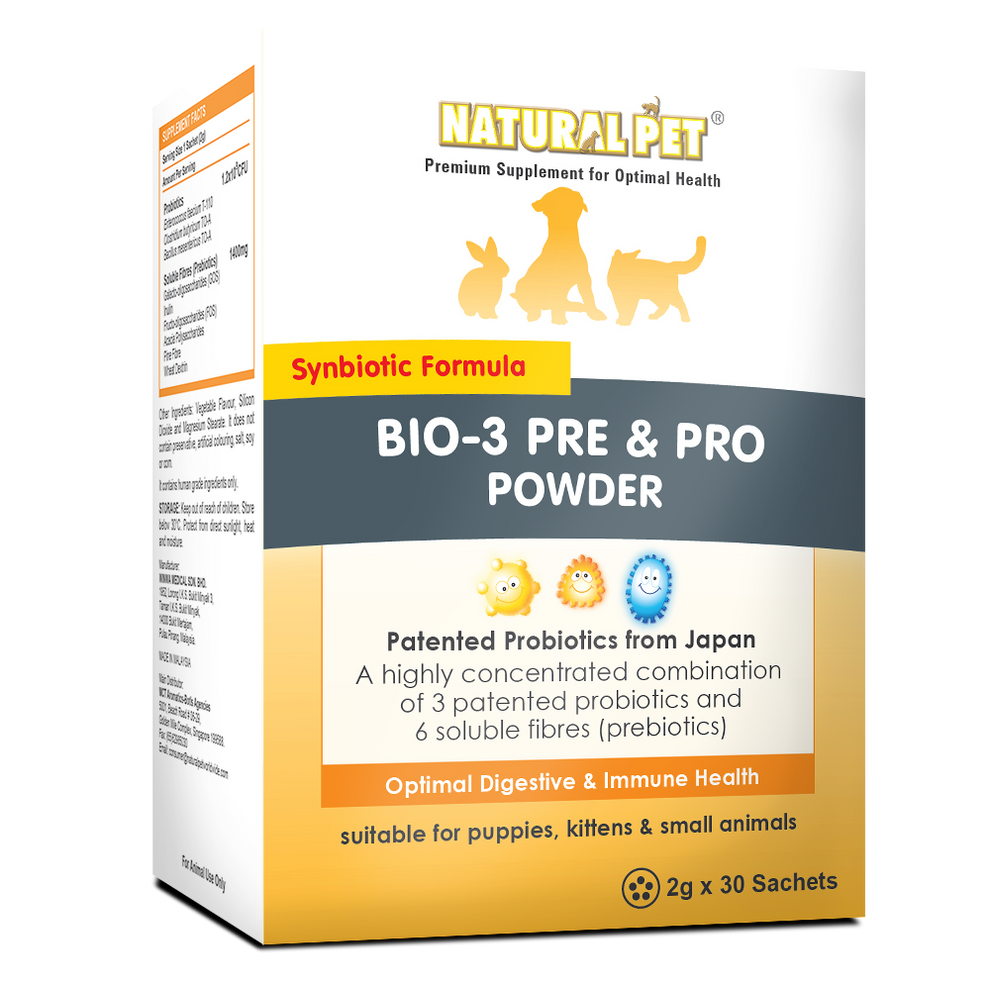 NATURAL PET BIO3 PRE & PRO POWDER 2G SACHET 30'S – furlife