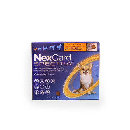 超小型犬用 NEXGARD SPECTRA チューズ (2-3.5KG) (オレンジ)