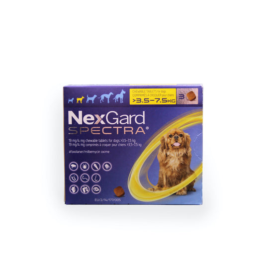 小型犬用 NEXGARD SPECTRA チューズ (イエロー) (3.5-7.5KG) 3'S